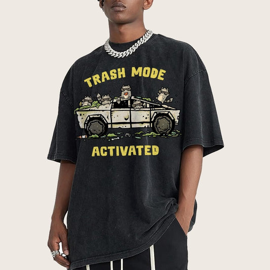Trash Mode Activated Vintage Distressed T-shirt