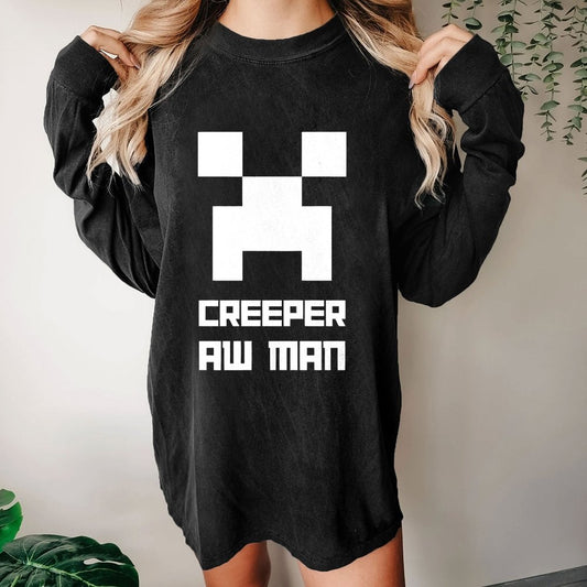 Creeper, Aw Man Washed Long Sleeve Tee