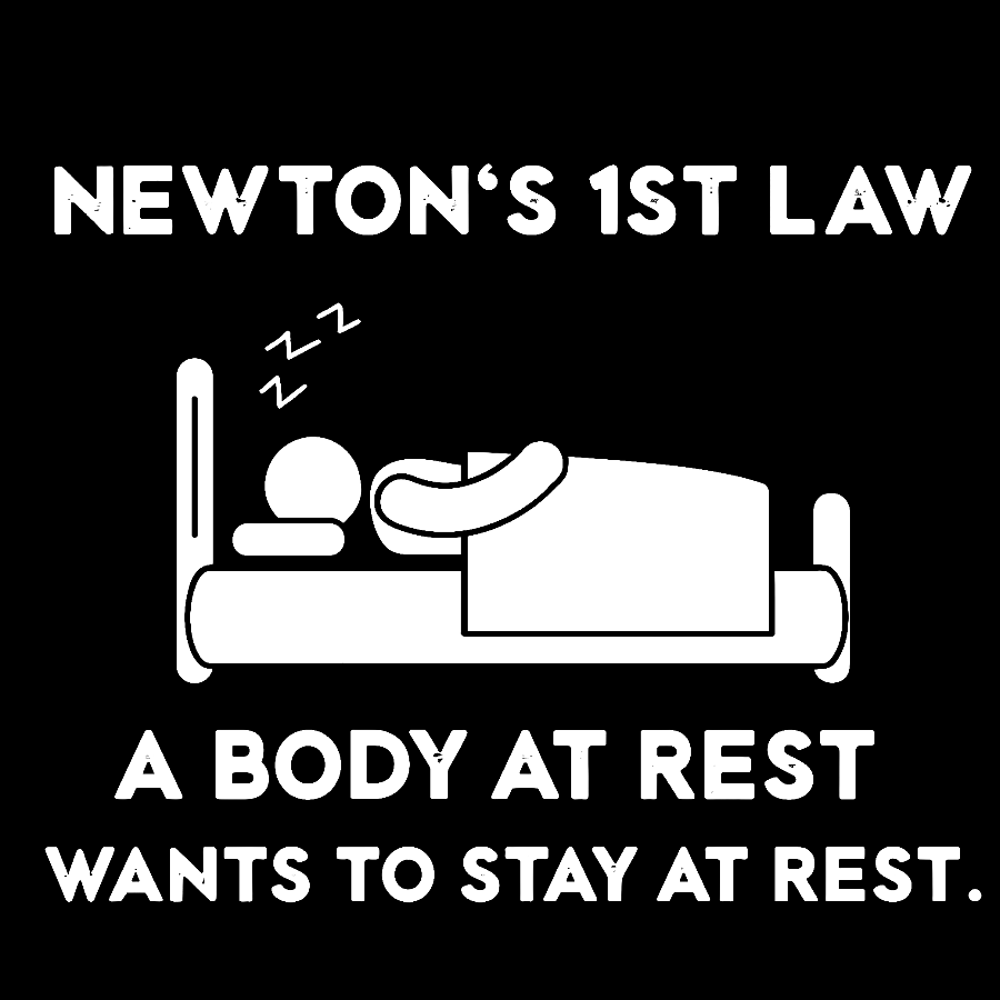 Newton's First Law Funny Geeky T-Shirt