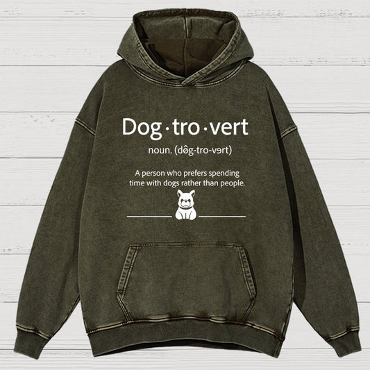 Dog-Tro-World Vintage Distressed Hoodie