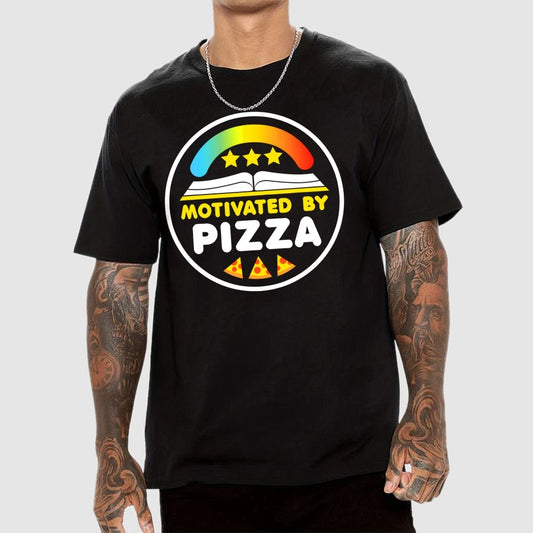 Motivated By Pizza Geek T-Shirt