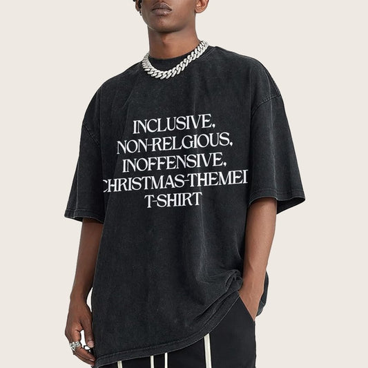 Christmas Themed Vintage Distressed T-shirt