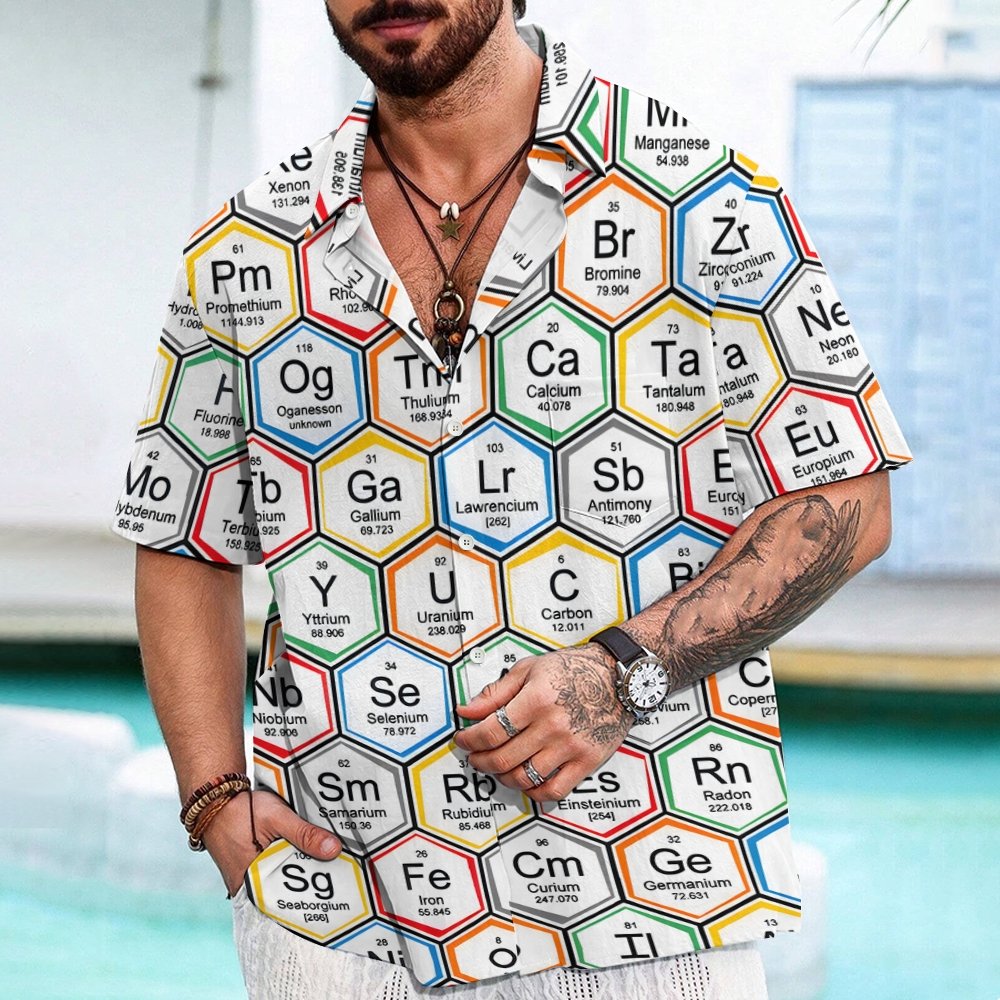 Chemical Elements Geek Hawaiian Shirt