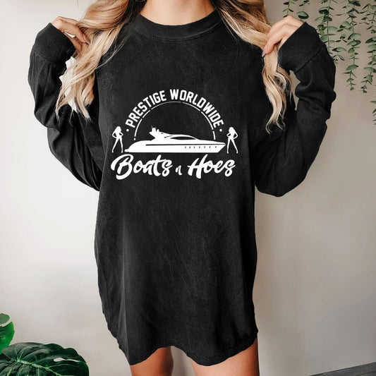 Boats 'n Hoes Washed Long Sleeve Tee