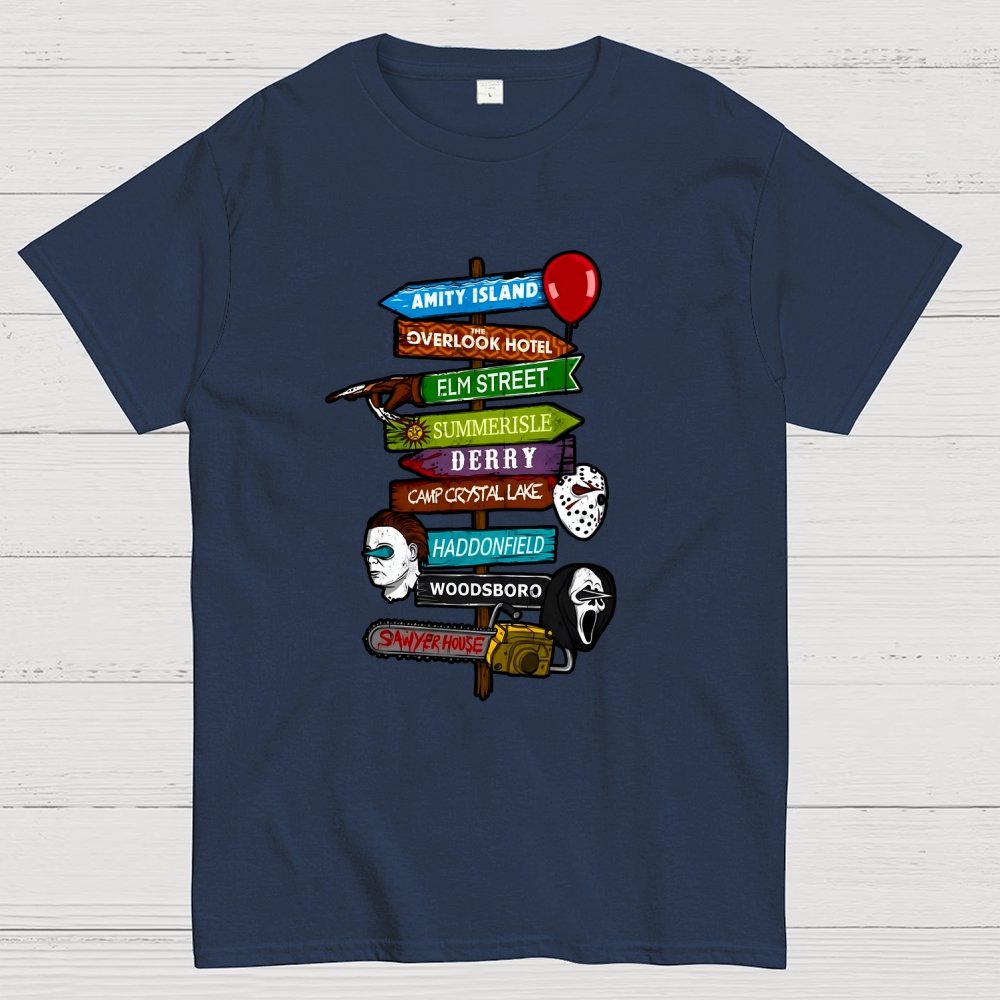 Horrible Road Signs Geek T-Shirt