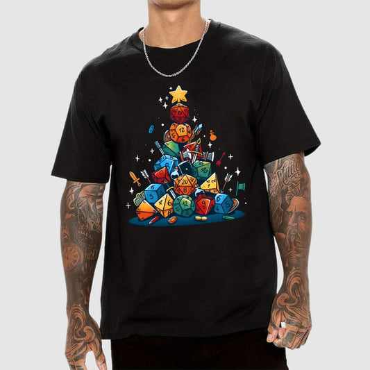 Christmas Dice Tree Geek T-Shirt