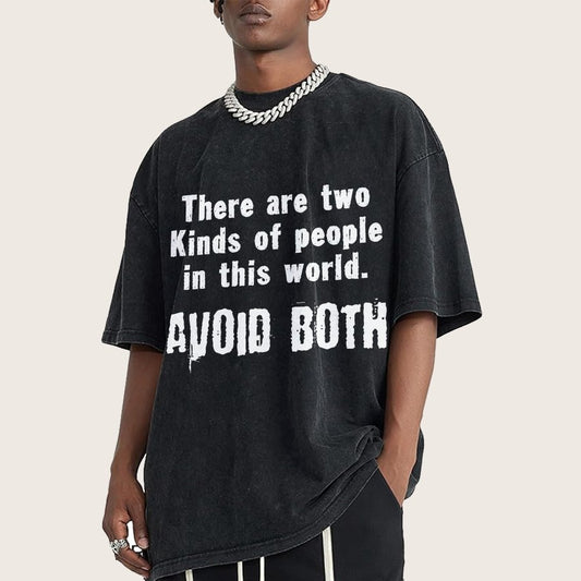 There Are Two Kinds Of People In This World Vintage Distressed T-shirt