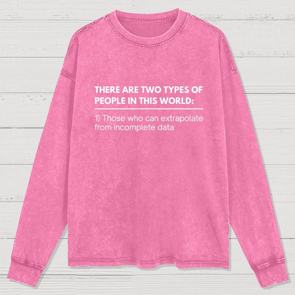 Incomplete Data Extrapolate Washed Long Sleeve Tee