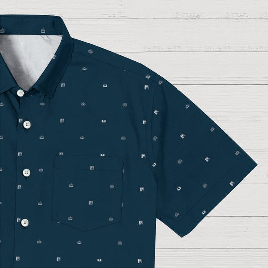 Game Icon Blue Geeky Shirt