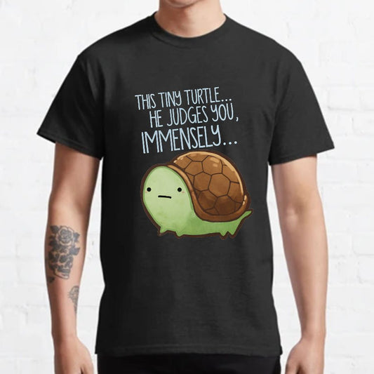 This turtle.. he judges you. Essential Geeky T-Shirt