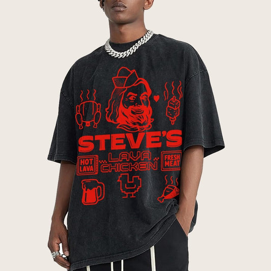 Steve's Lava Chicken Vintage Distressed T-shirt