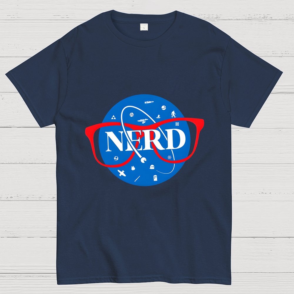 Nerdy Space Patch Geek T-Shirt