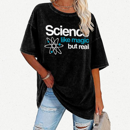 Science Like Magic But Real Vintage Distressed T-shirt