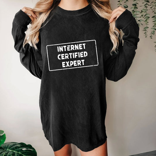 Internet Certified Expert Washed Long Sleeve Tee