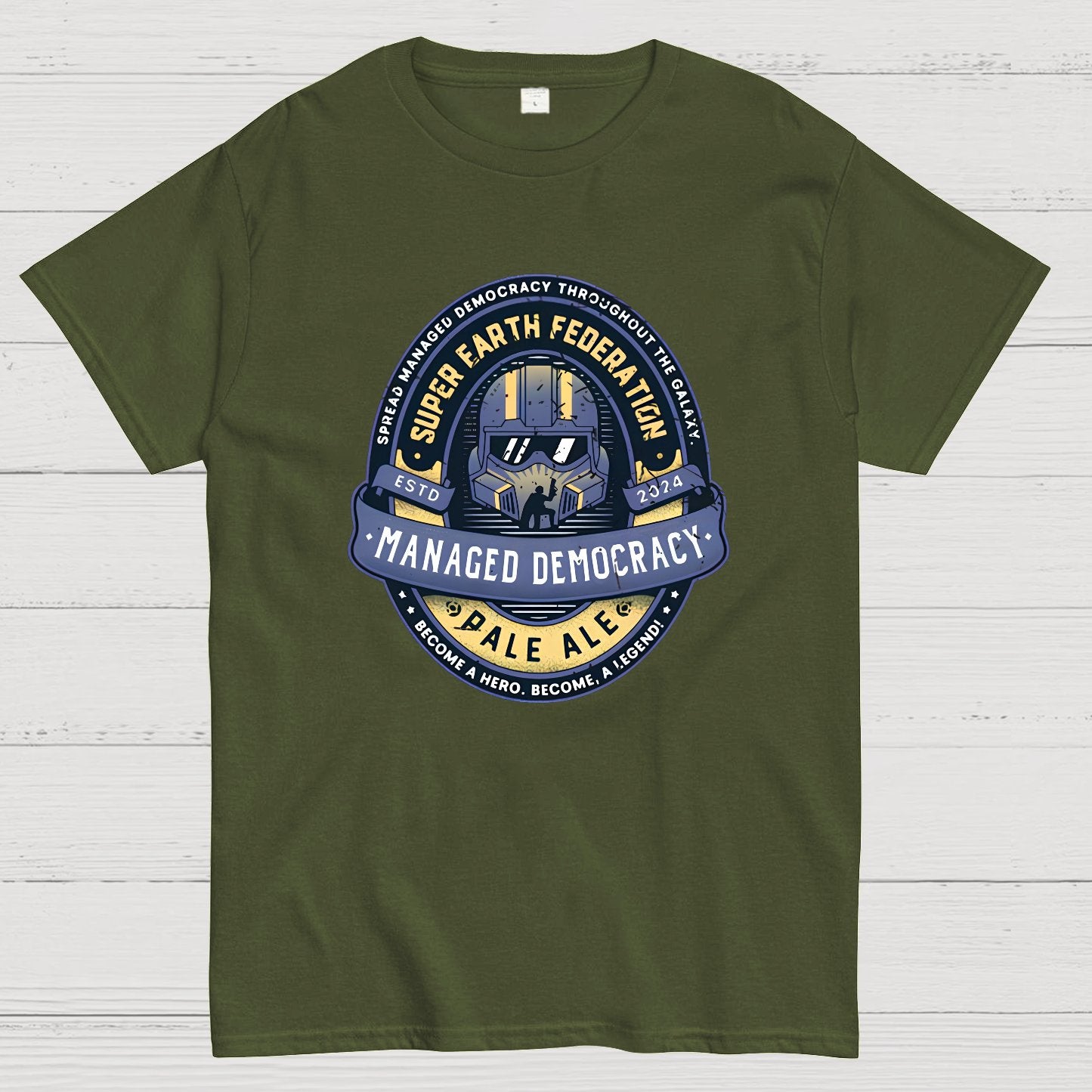 Democracy Exo Patriot Mech Geeky T-Shirt