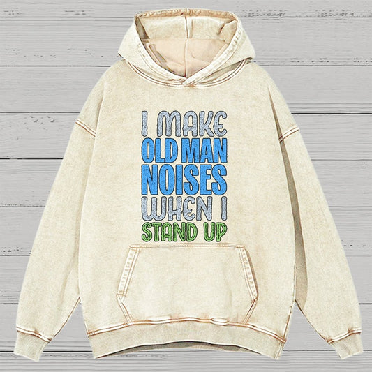 Old Man Noises Vintage Distressed Hoodie