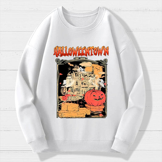 Spookyville University Est 1998. Halloween Geek Cotton Sweatshirt
