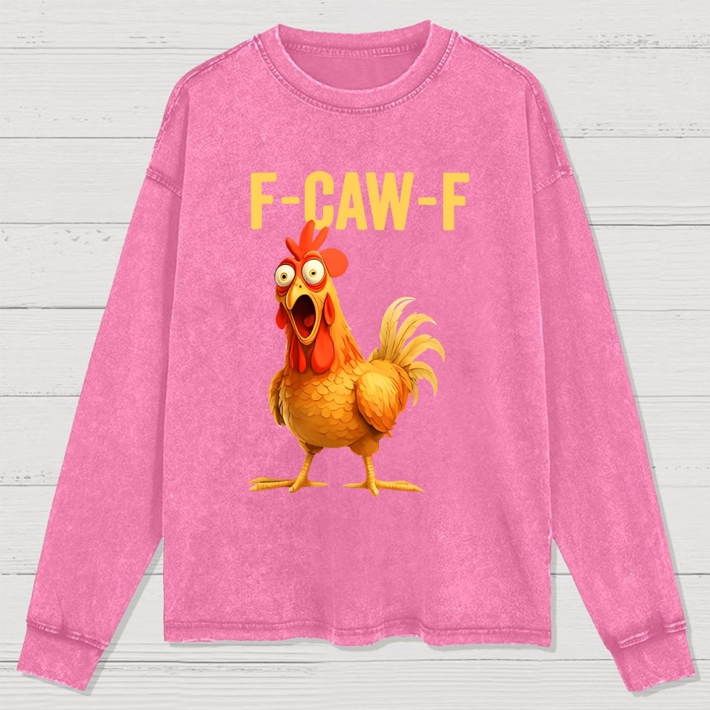 F-Caw-F Chicken Washed Long Sleeve Tee