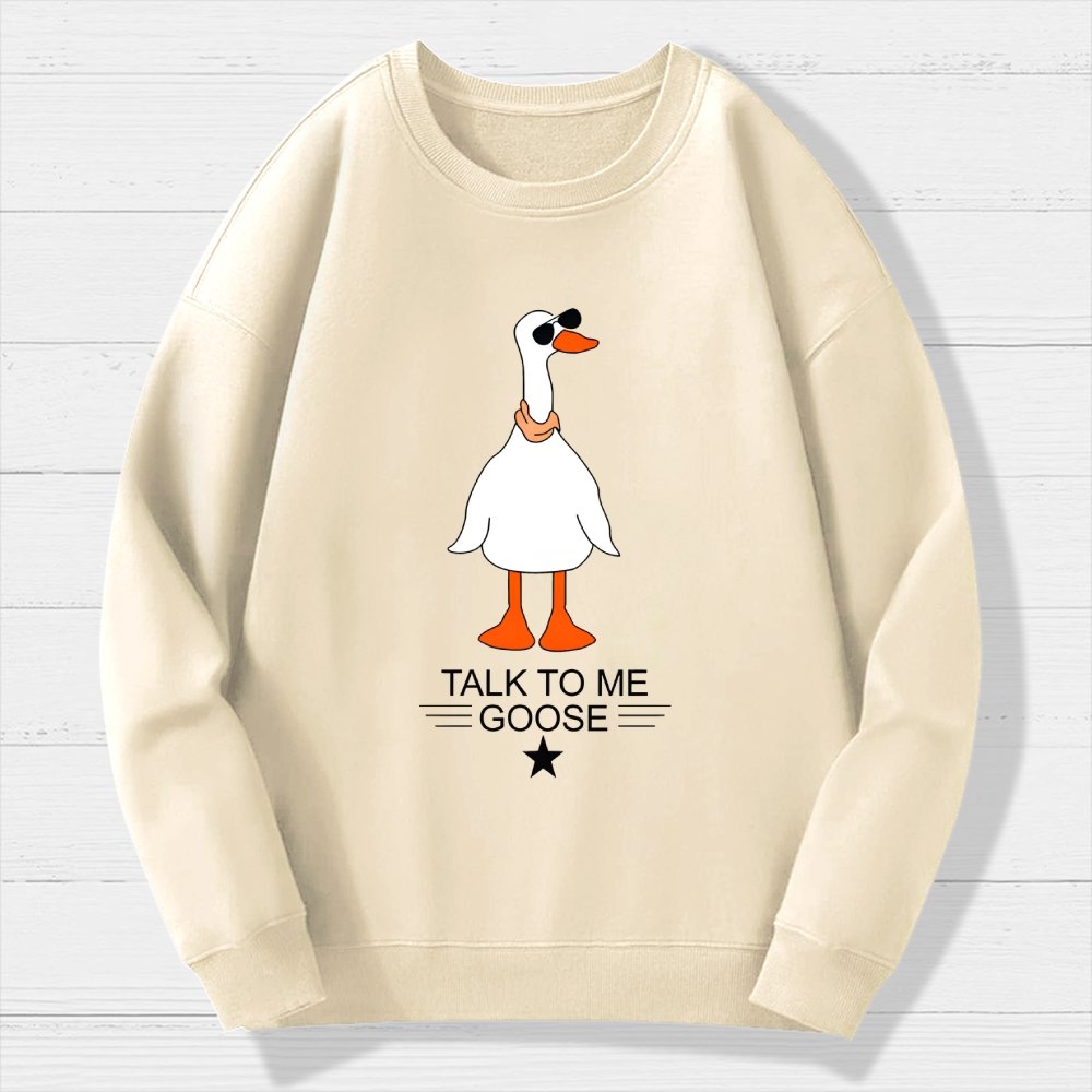Talk To Me Geek Cotton Sweatshirt