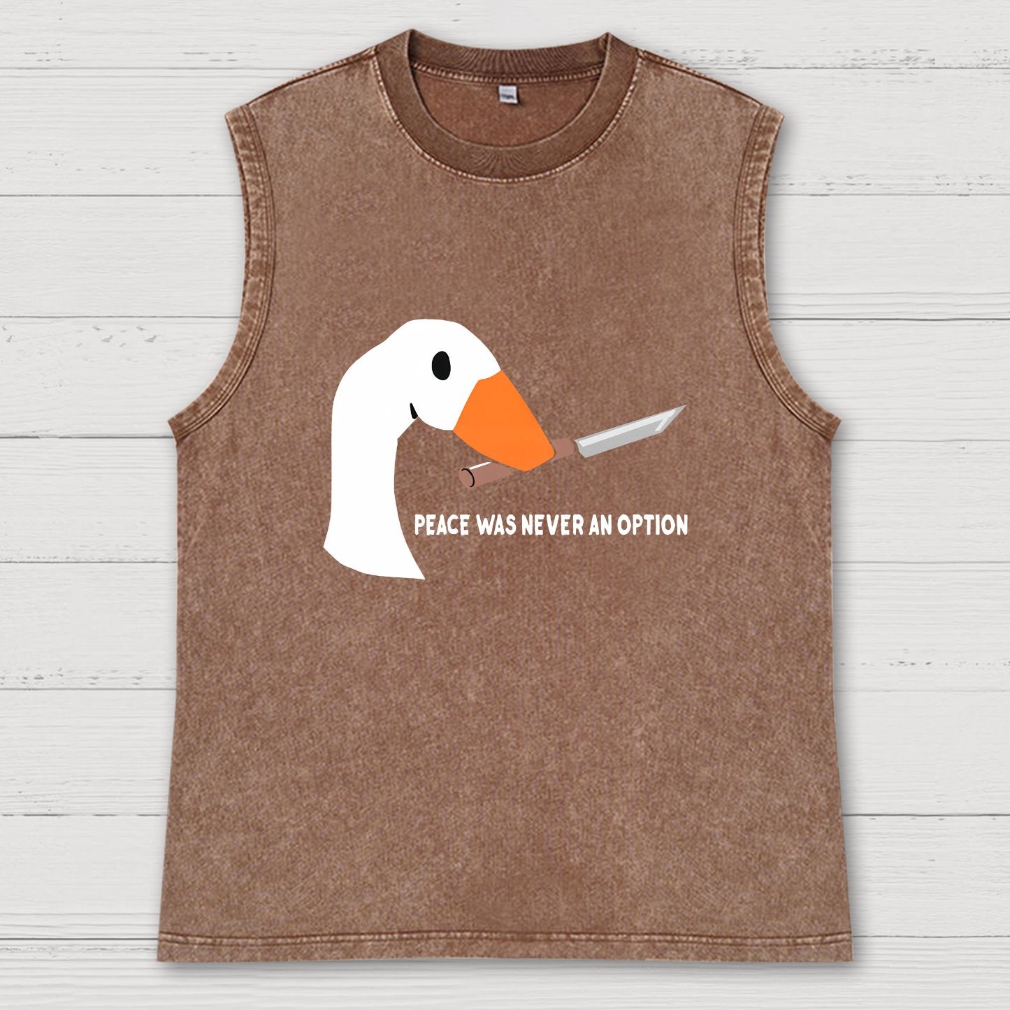 Peace Was Never An Option Vintage Distressed Washed Tank