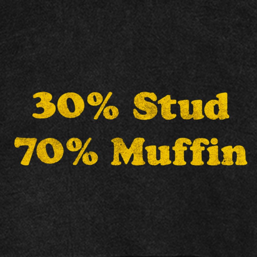 30% Stud 70%Muffin Funny Vintage Distressed Hoodie