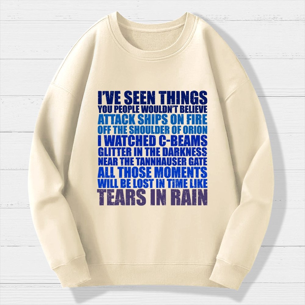 Tears In Rain Geek Cotton Sweatshirt