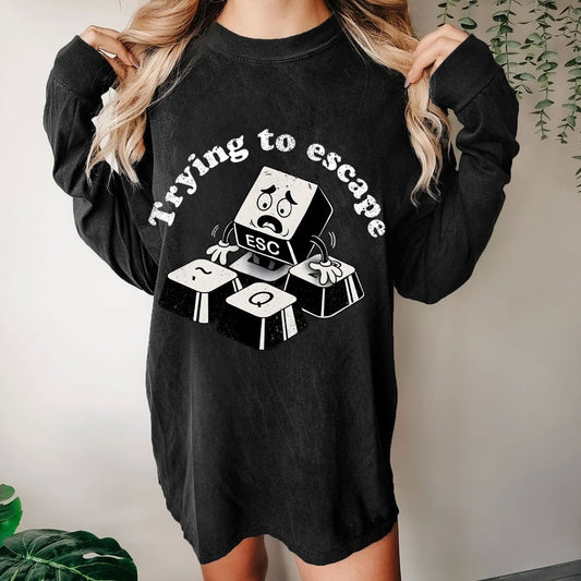 Trying to Escape Washed Long Sleeve Tee