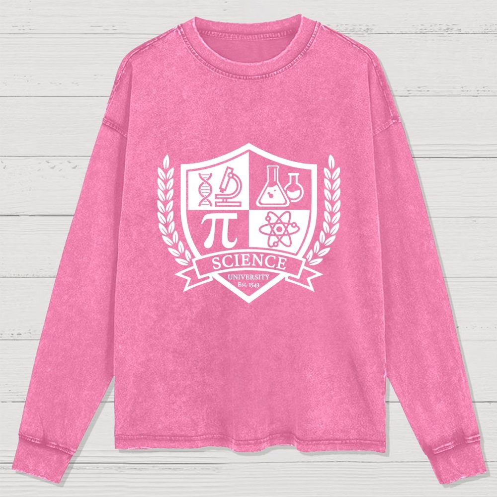 Science University Washed Long Sleeve Tee