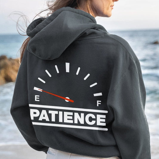 funny patience Printed Back Unisex Cotton Hoodie