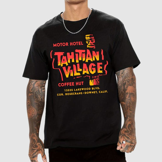 Tahitian Village Downey CA Vintage Tiki Bar Unisex Geek T-Shirt