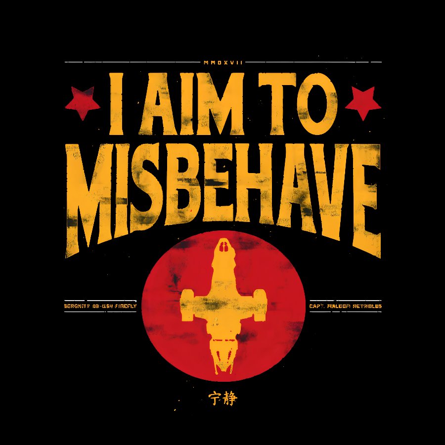 I Aim To Misbehave Washed Long Sleeve Tee