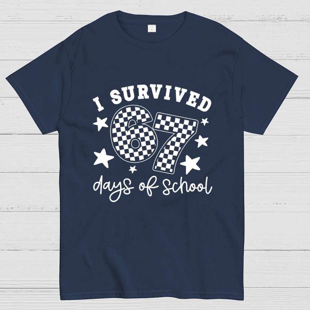I Survived 67 Days of School Geek T-Shirt