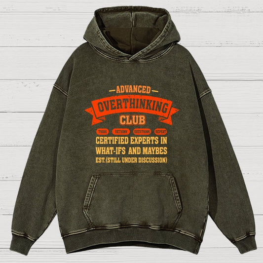 Overthinking Mode ON! Vintage Distressed Hoodie