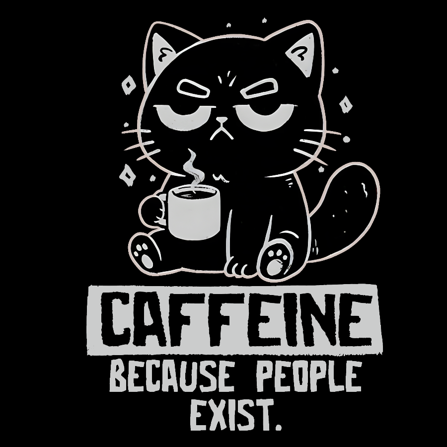 Caffeine Because People Exist Geek T-Shirt