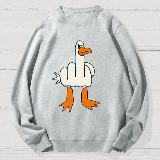 Rude Seagull Design Funny Geek Cotton Sweatshirt