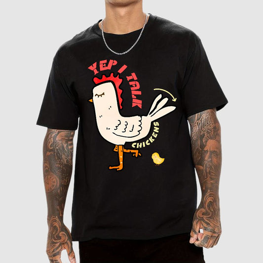 Best Yep I Talk To Chickens Geek T-Shirt