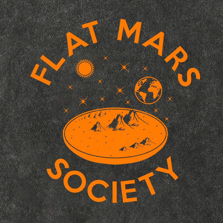 Flat Mars Society Nerdy Vintage Distressed T-shirt
