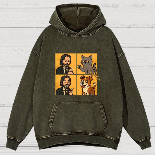Dog Vintage Distressed Hoodie