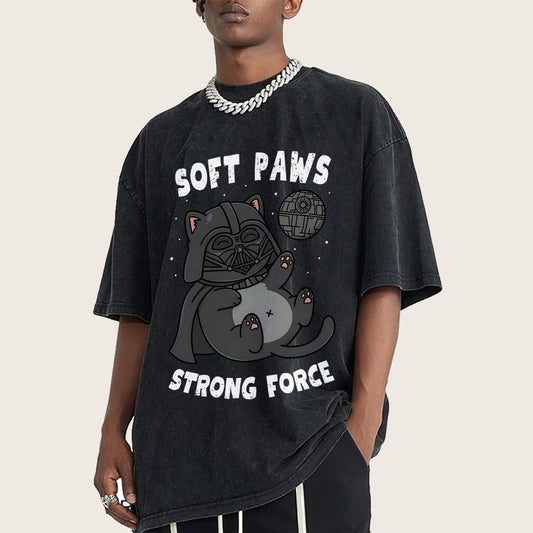 Soft Paws Strong Force Vintage Distressed T-shirt