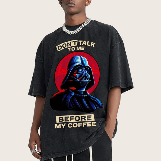 Don’t Talk to Me Before Coffee Vintage Distressed T-shirt