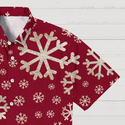 Christmas Snowflake Print Geeky Shirt