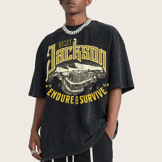 Visit Jackson Vintage Distressed T-shirt