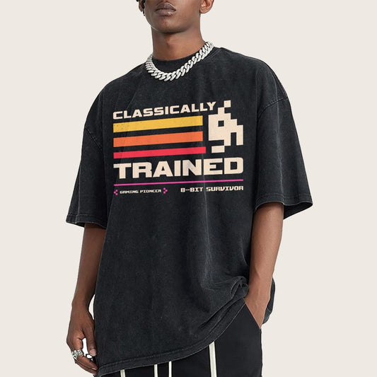 Classically Trained for Retro Gamers Vintage Distressed T-shirt