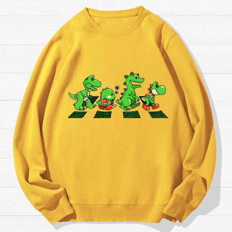 Green Scaly Road Geek Cotton Sweatshirt
