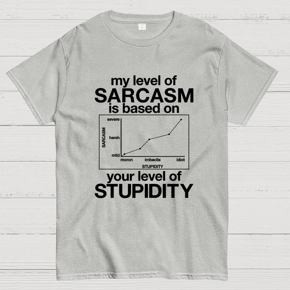 Sarcasm Level Chart Geek T-Shirt