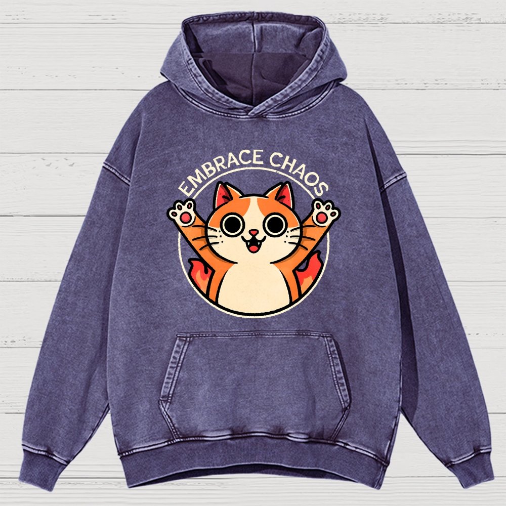 Embrace Chaos Vintage Distressed Hoodie