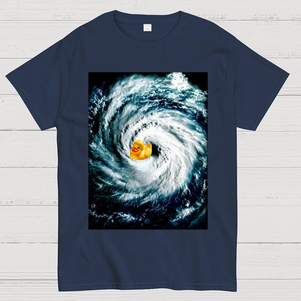 Rubber duck in Hurricane Geek T-Shirt
