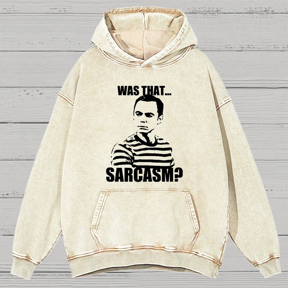 Was That Sarcasm Vintage Distressed Hoodie