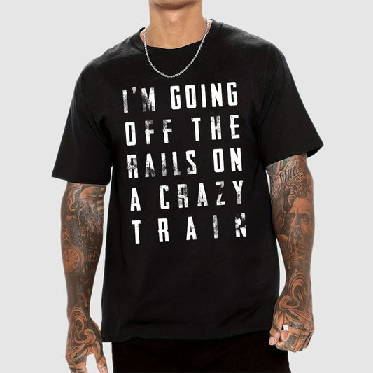 Crazy Train Lyric Quote Unisex Geek T-Shirt