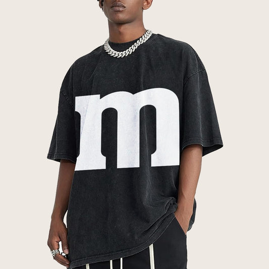 Fun letter M Vintage Distressed T-shirt